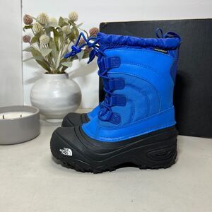 The North Face Alpenglow IV Lace Up Boots Blue/Black NF0A2T5P Boys US 1 NWB